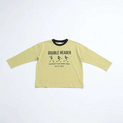 運動員印花寬鬆長袖T恤