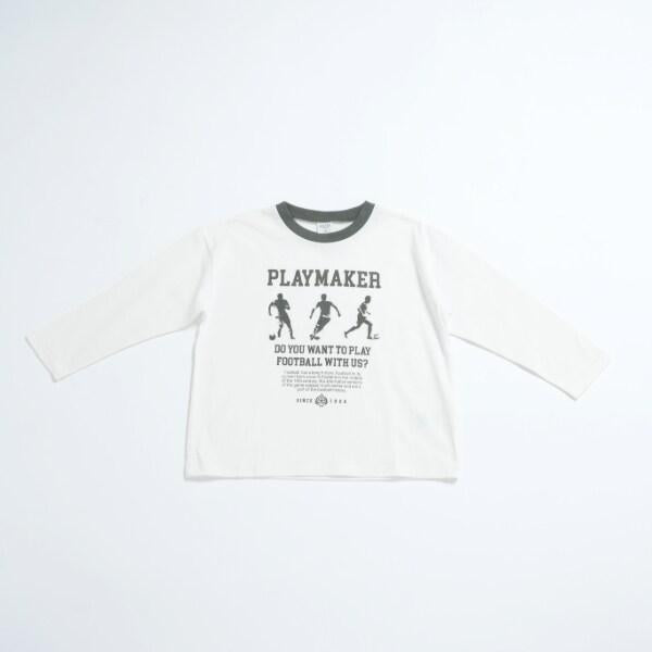 運動員印花寬鬆長袖T恤