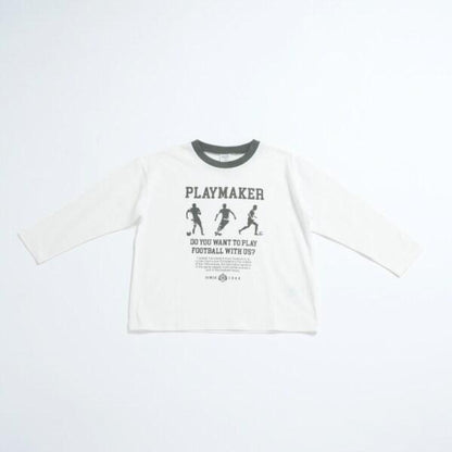 運動員印花寬鬆長袖T恤