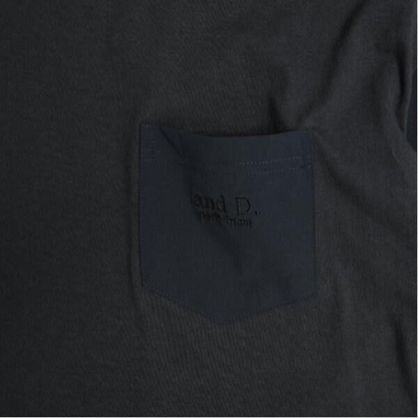 袖口口袋布拼接寬鬆長袖T恤