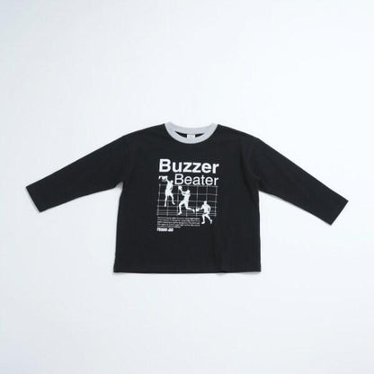 運動員印花寬鬆長袖T恤