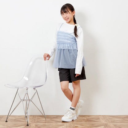 troislapins 網紗吊帶背心&長袖T恤套裝(140～160)