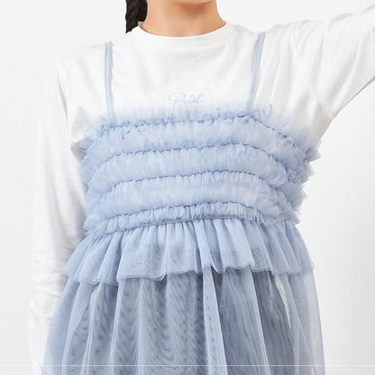 troislapins 網紗吊帶背心&長袖T恤套裝(140～160)