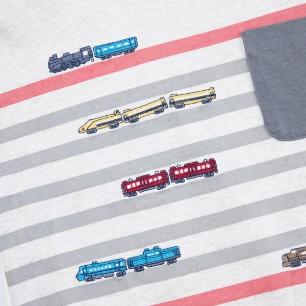 KPBOY 日本製/電車圖案長袖T恤（80～130）