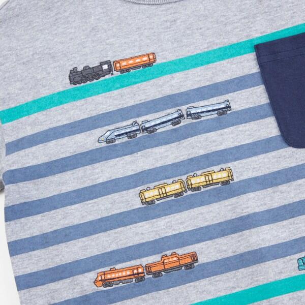 KPBOY 日本製/電車圖案長袖T恤（80～130）