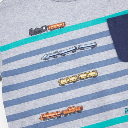 KPBOY 日本製/電車圖案長袖T恤（80～130）