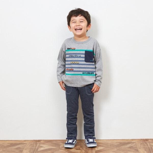 KPBOY 日本製/電車圖案長袖T恤（80～130）