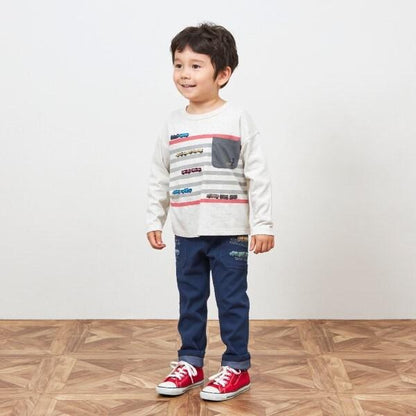 KPBOY 日本製/電車圖案長袖T恤（80～130）