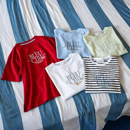 【GOOD PRICE】法式字母印花T恤