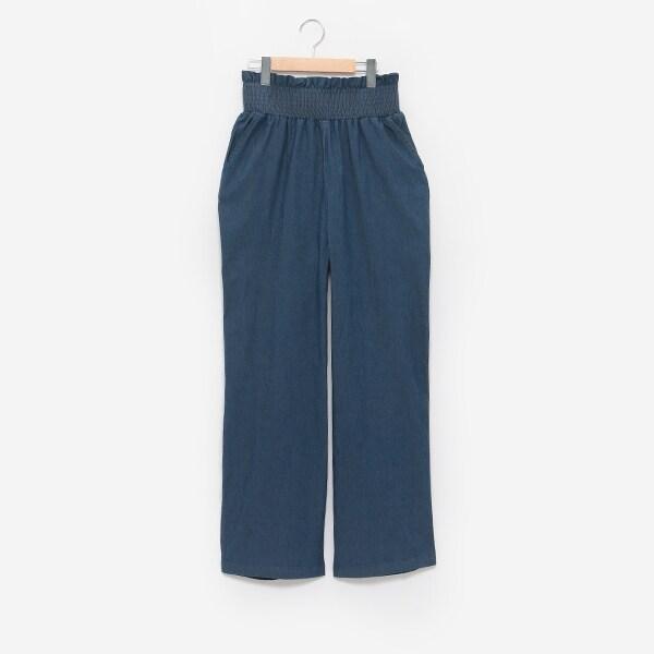 女士牛仔闊腿褲