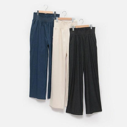 女士牛仔闊腿褲