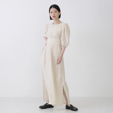 【LADIES】配腰帶連衣裙