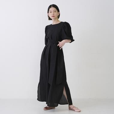 【LADIES】配腰帶連衣裙