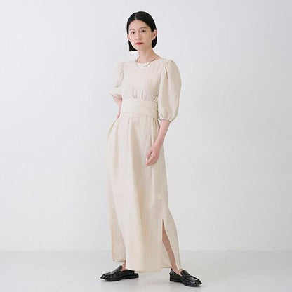 【LADIES】配腰帶連衣裙