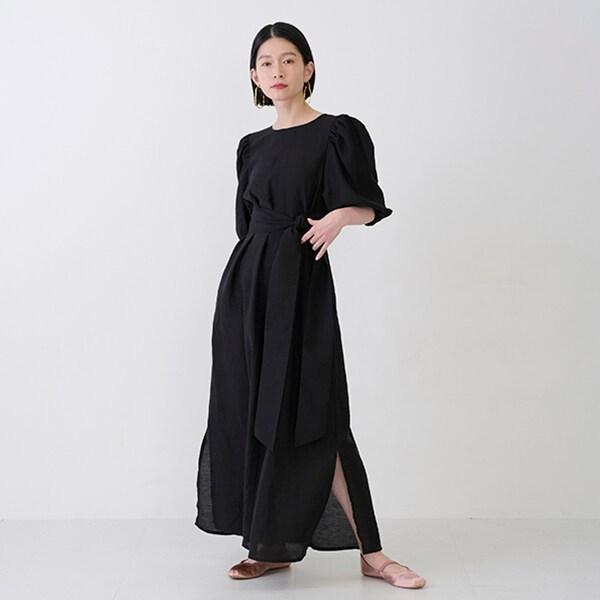 【LADIES】配腰帶連衣裙