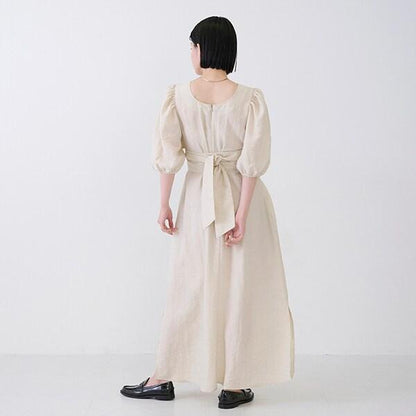 【LADIES】配腰帶連衣裙