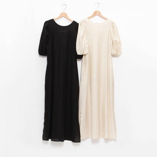 【LADIES】配腰帶連衣裙