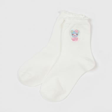 ミミポポ 亮點刺繡襪子【日本製造】