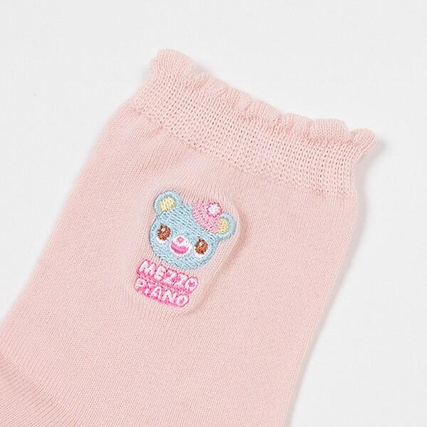 ミミポポ 亮點刺繡襪子【日本製造】