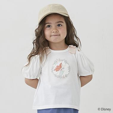 【《迪士尼》】2way肩部蝴蝶結T恤