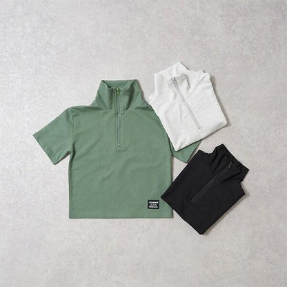 【吸水速幹】半拉鍊短袖衛衣