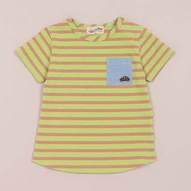 彩色條紋短袖T恤