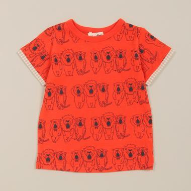 三隻動物全印花短袖T恤