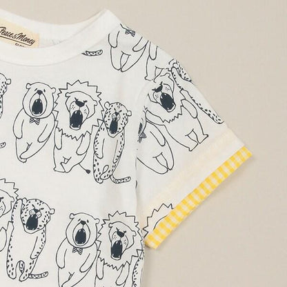 三隻動物全印花短袖T恤