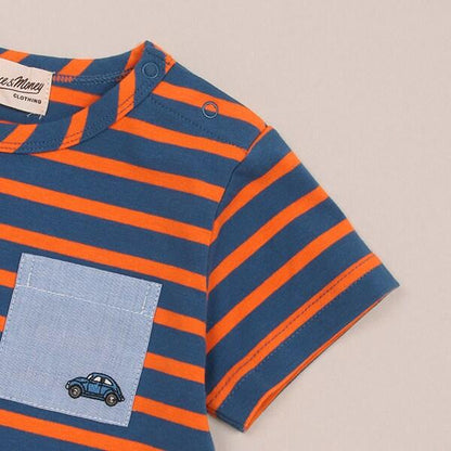 彩色條紋短袖T恤