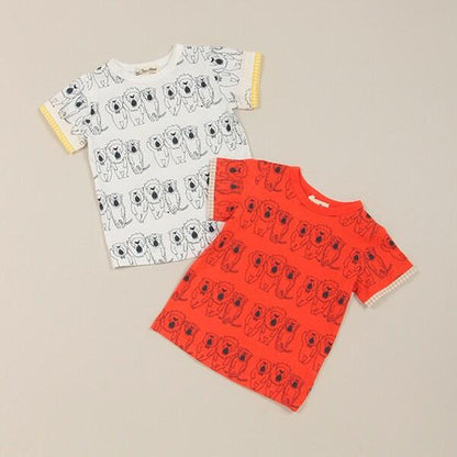 三隻動物全印花短袖T恤