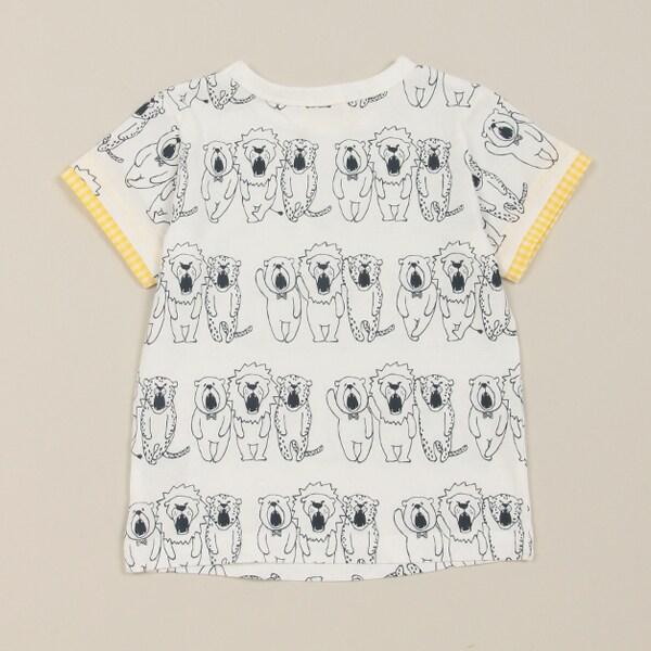 三隻動物全印花短袖T恤