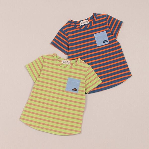 彩色條紋短袖T恤