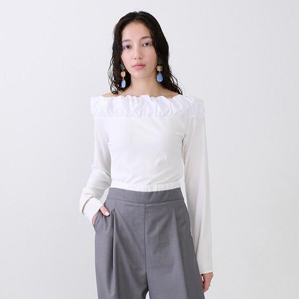 【LADIES】泡泡領長袖T恤