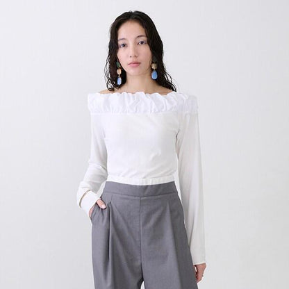 【LADIES】泡泡領長袖T恤