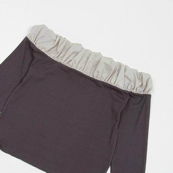 【LADIES】泡泡領長袖T恤