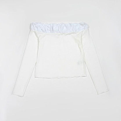 【LADIES】泡泡領長袖T恤