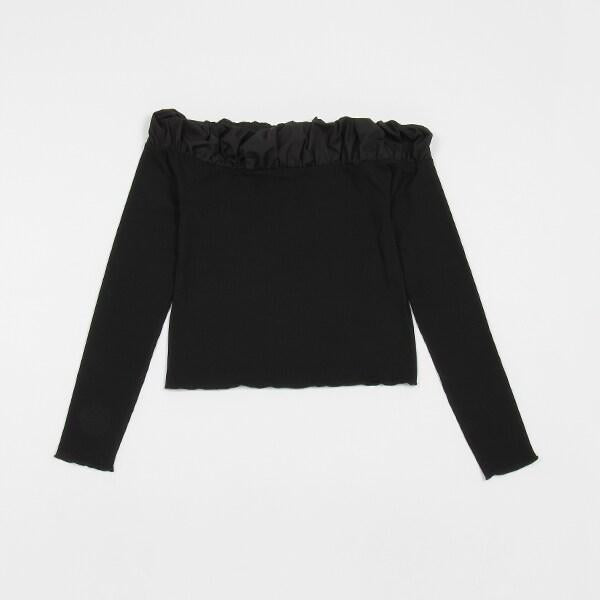 【LADIES】泡泡領長袖T恤