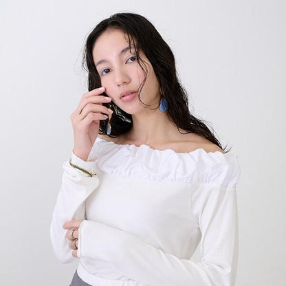 【LADIES】泡泡領長袖T恤