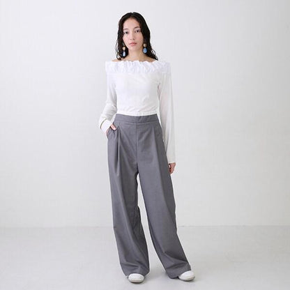 【LADIES】泡泡領長袖T恤