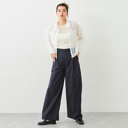 【LADIES】雙層腰設計長褲