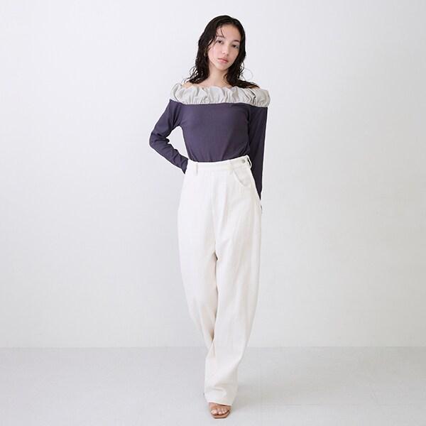 【LADIES】泡泡領長袖T恤