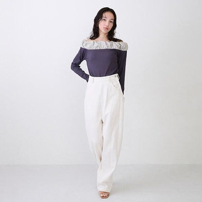 【LADIES】泡泡領長袖T恤