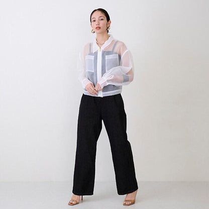 女士透視襯衫夾克
