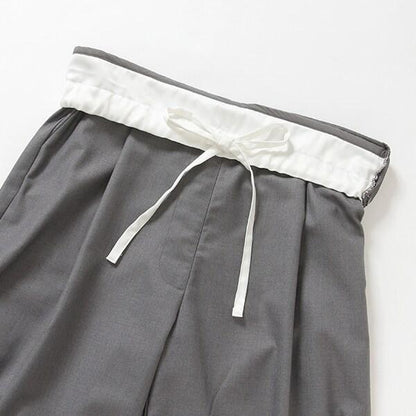 【LADIES】雙層腰設計長褲