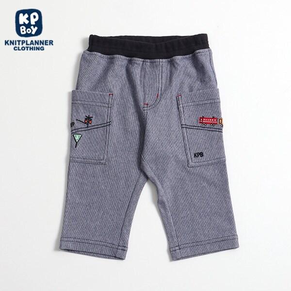 電車刺繡條紋七分褲（80～90）