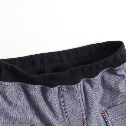 電車刺繡條紋七分褲（80～90）