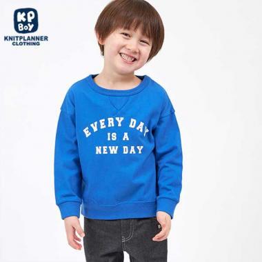 印花標誌衛衣風長袖T恤（100～130）