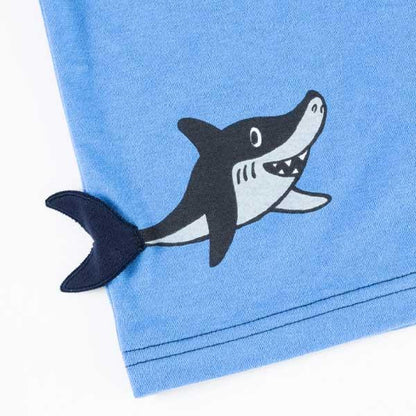 鯊魚圖案短袖T恤（100～130）