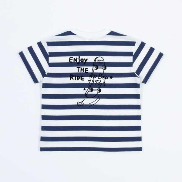 條紋短袖T恤（100～130）