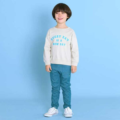 印花標誌衛衣風長袖T恤（100～130）